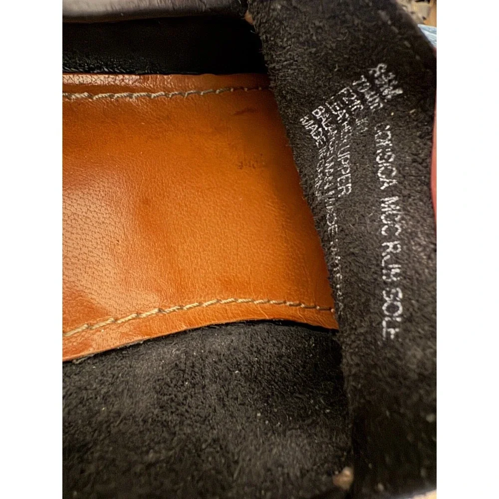 Frye Black Leather‎ Moc Rub Sole Classic Loafer Womein Size 8.5